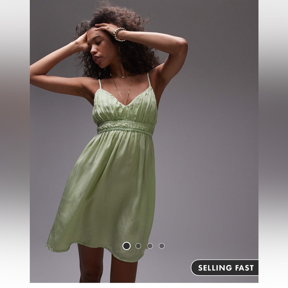 Topshop mini dress in green